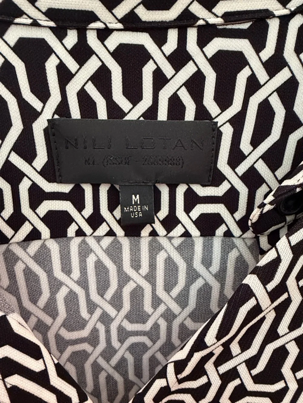 Nili Lotan Celestine Button Front Shirt Size Medium - Picture 4 of 6